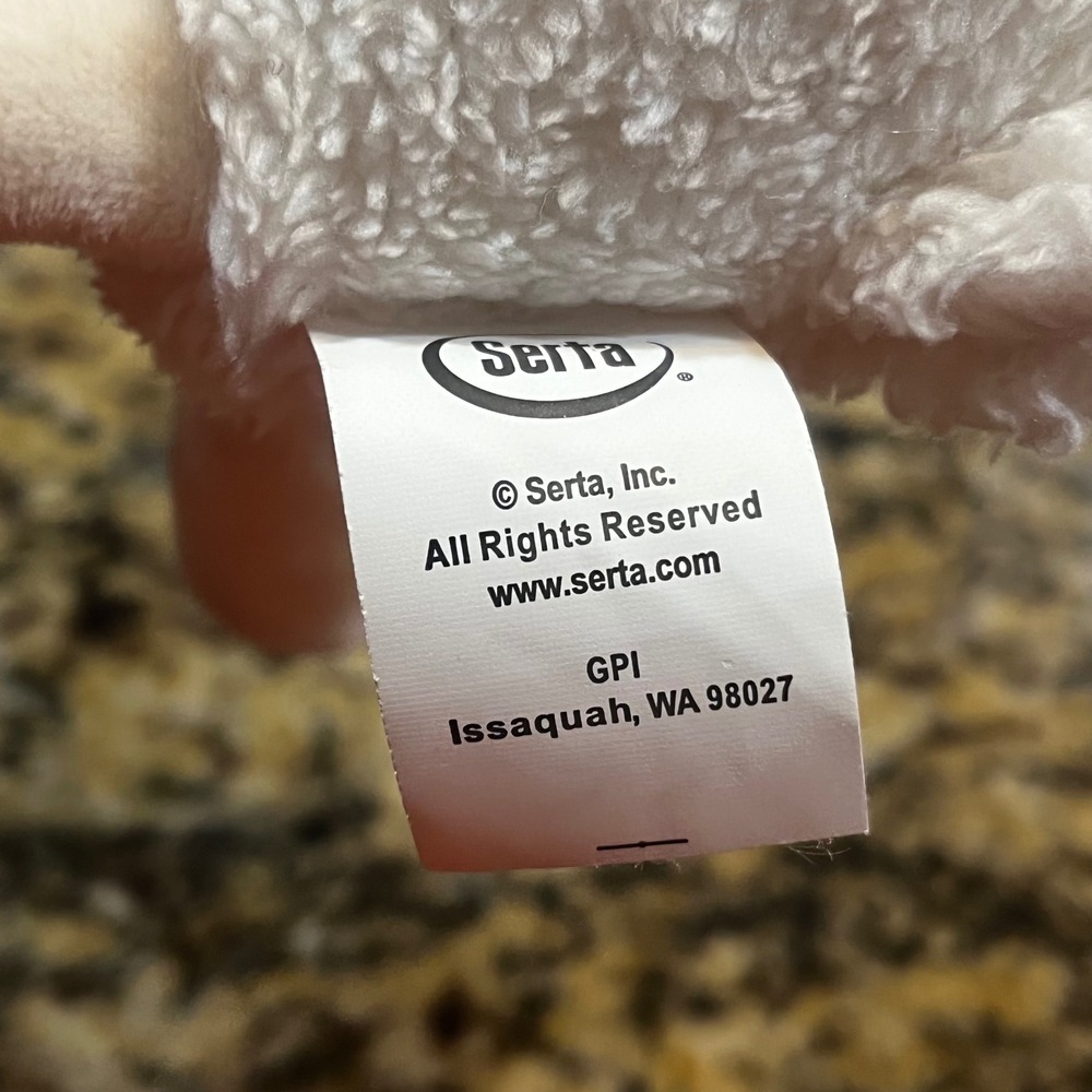 Serta Counting Sheep #3 Plush White Advertising Collectible Stuffed Animal 8" - Picture 6 of 8